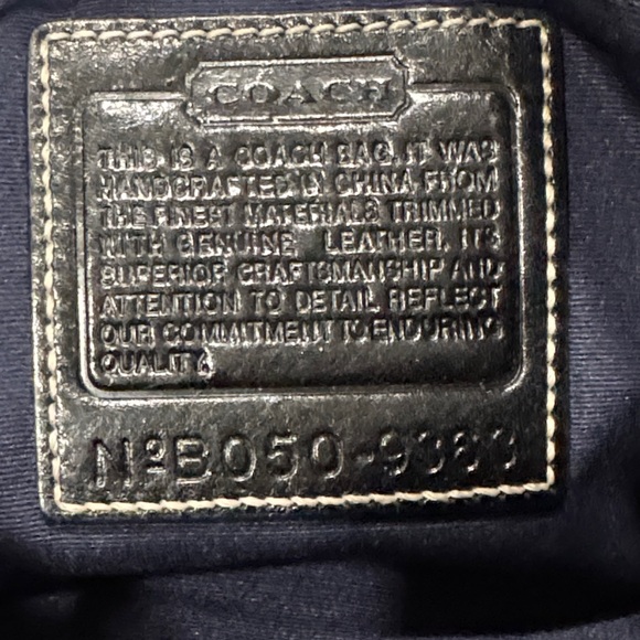 COACH Y2K 2000’s East West 9363 Shoulder Bag Leather Canvas Black Signature - Picture 12 of 15